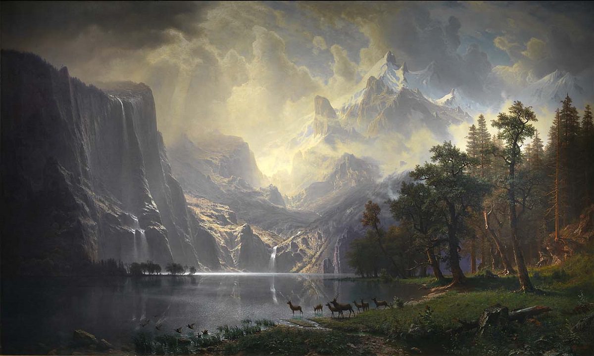 Among the Sierra Nevada, California, 1868 by Albert Bierstadt