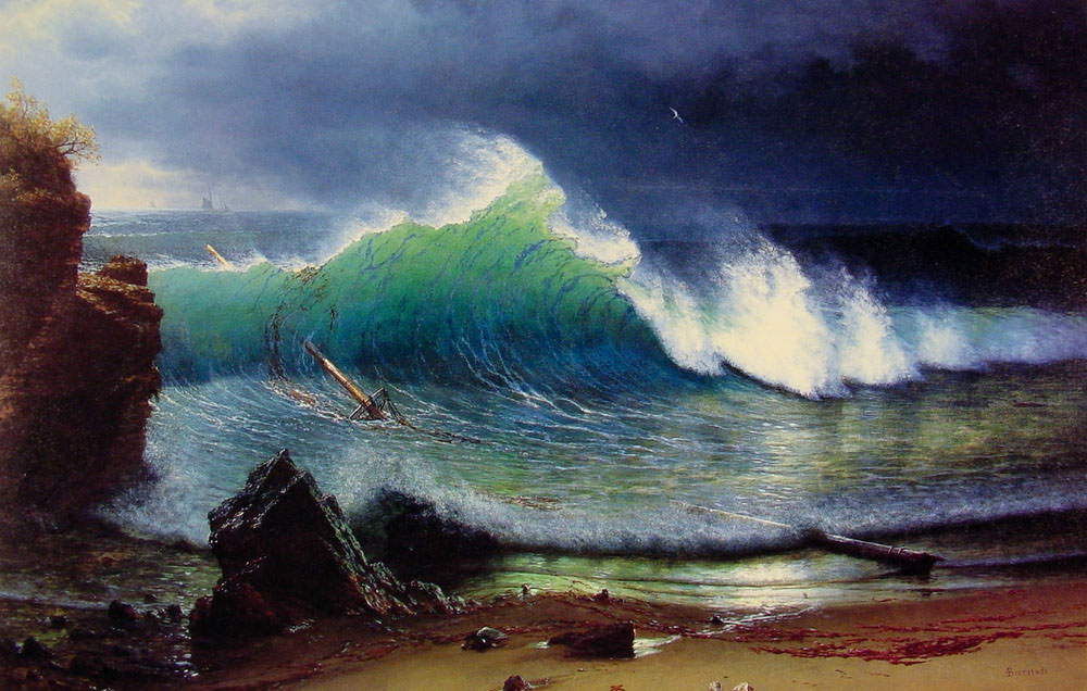 The Shore Of The Turquoise Sea, 1878 by Albert Bierstadt